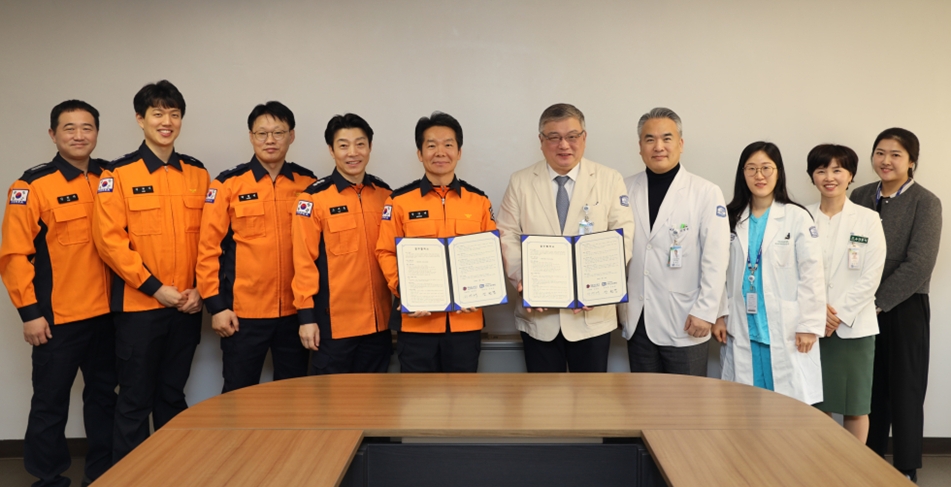 $여의도성모병원-영등포소방서 중증 응급환자 1차 진료권 보장 MOU 